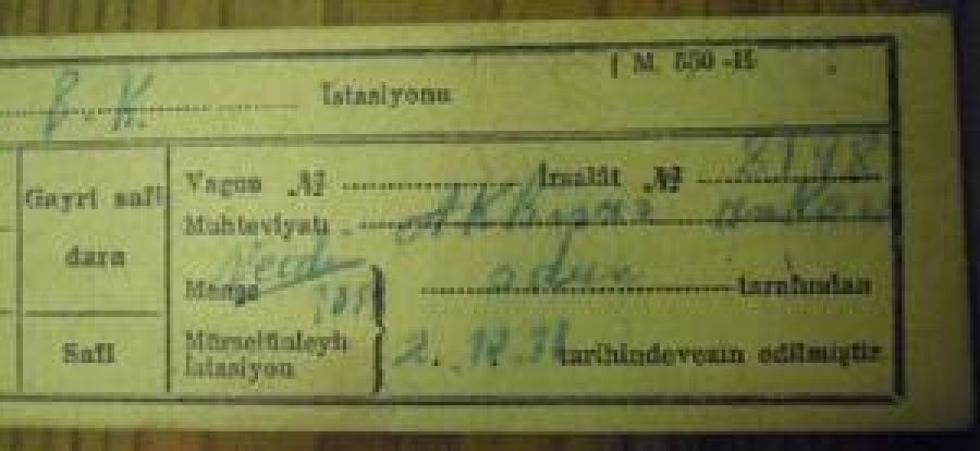 BİLECİK 3.10.1931 TİCARİYE AMBARI MAKBUZU