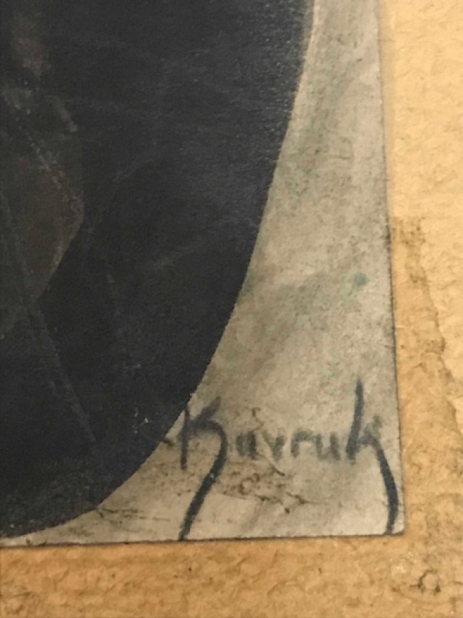 HASAN KAVRUK İMZALI SULU BOYA CALIŞMA KARIŞIK TEKNİK CALISMA