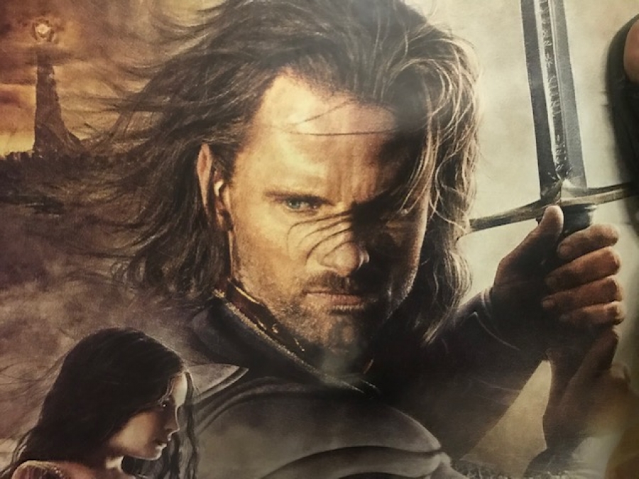 THE LORD OF THE RİNGS SİNEMA AFİŞİ YÜZÜKLERİN EFENDİSİ FİLMİN TANITIMINDA ASILARAK KULLANILMIŞ ORJİNAL AFİŞDİR