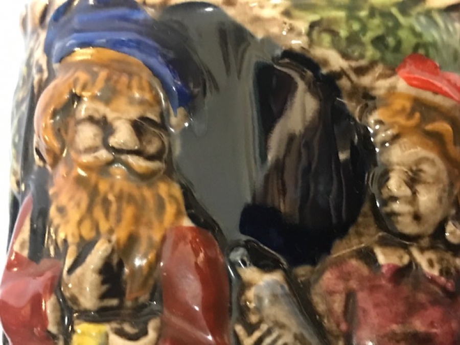 TANKART KUPA SIRLI SERAMİK ÜZERİ RENKLİ KABARTMA ROLYEFT FESTİVAL BİRA BARDAK