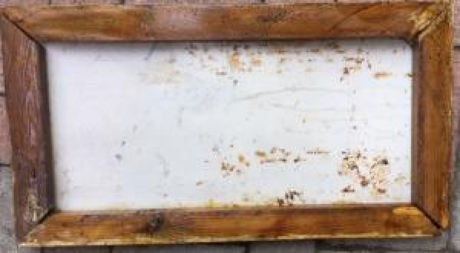 İNŞAAT KUM CAKIL NALBUR REKLAMI TENEKE EL CİZİM TABELA 62 X 32 CM 