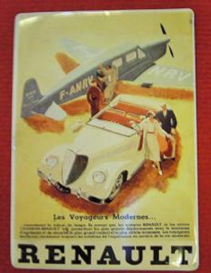 LES VVOYAGEURS MODERNES... RENAULT REKLAM TENEKE TABELA 