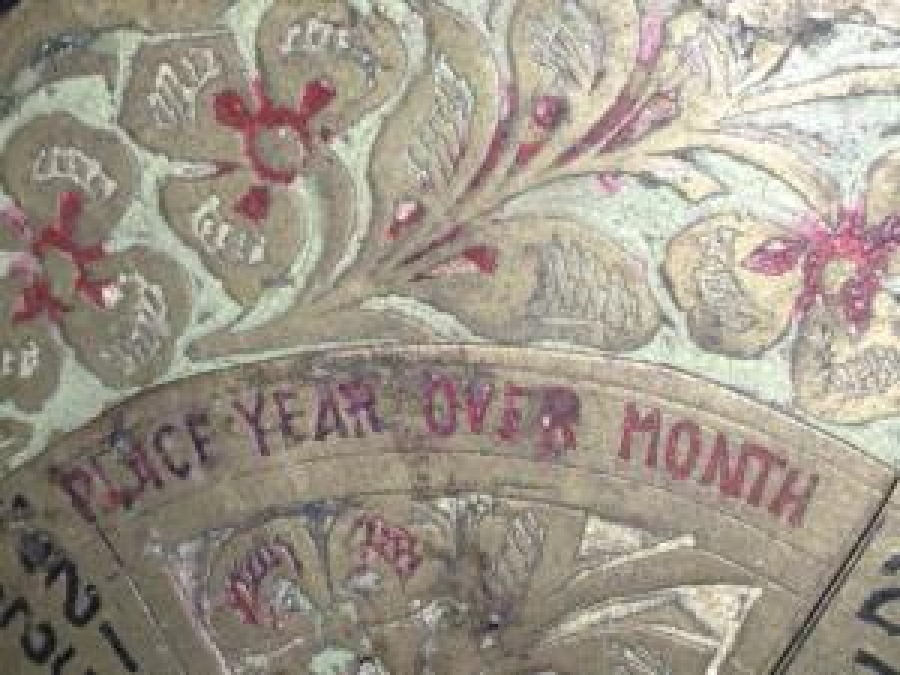 MİNELİ CALENDER 1968 2008 40 YIL MEKANİK BRONZ TAKVİM FOR 40 YRS 