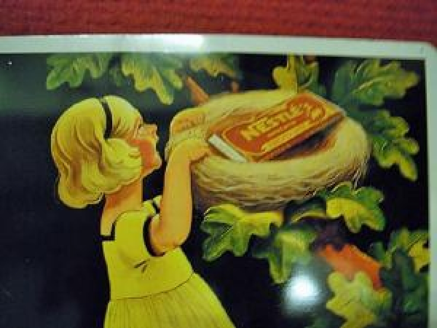 NESTLE CHOCOLAT NESTLE 1999 MDM İS SUR - 03 80 95 33 00 COLLECTİON PARTİCTİON - ERPRODUCTİON İNTERDİTE REKLAM TENEKE TABELA 