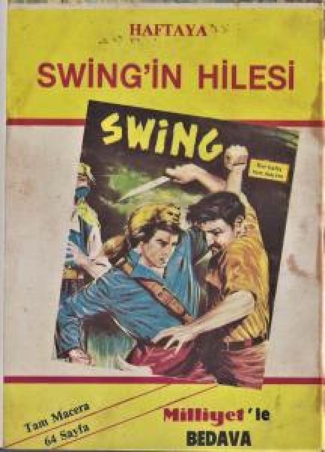 KAPTAN SWİNG DAZLAK KAFA MİLLİYET SİYAH BEYAZ CİZGİ ROMAN 18 X 13 ÖLCÜDE 