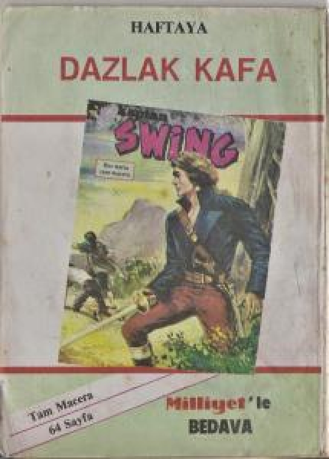 KAPTAN SWİNG GİZLİ AJAN MİLLİYET SİYAH BEYAZ ÇİZGİ ROMAN 18 X 13 ÖLÇÜ