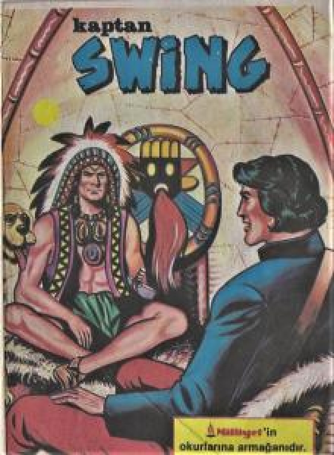 KAPTAN SWİNG KARAİPLER ÇARI MİLLİYET SİYAH BEYAZ ÇİZGİ ROMAN 18 X 13 ÖLÇÜDE