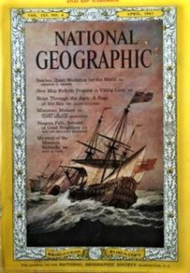 THE NATIONAL GEOGRAPHIC MAGAZINE APREL 1963 YILI AMERİKAN BASKI DERGİ 