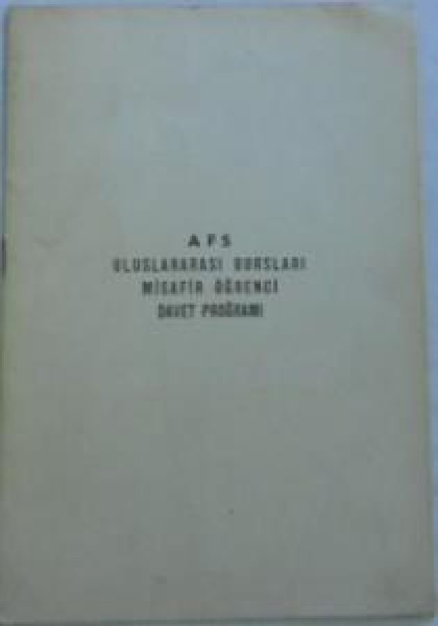 AFS ULUSLARARASI BURSLARI MİSAFİR ÖĞRENCİ DAVET PROĞRAMI 
