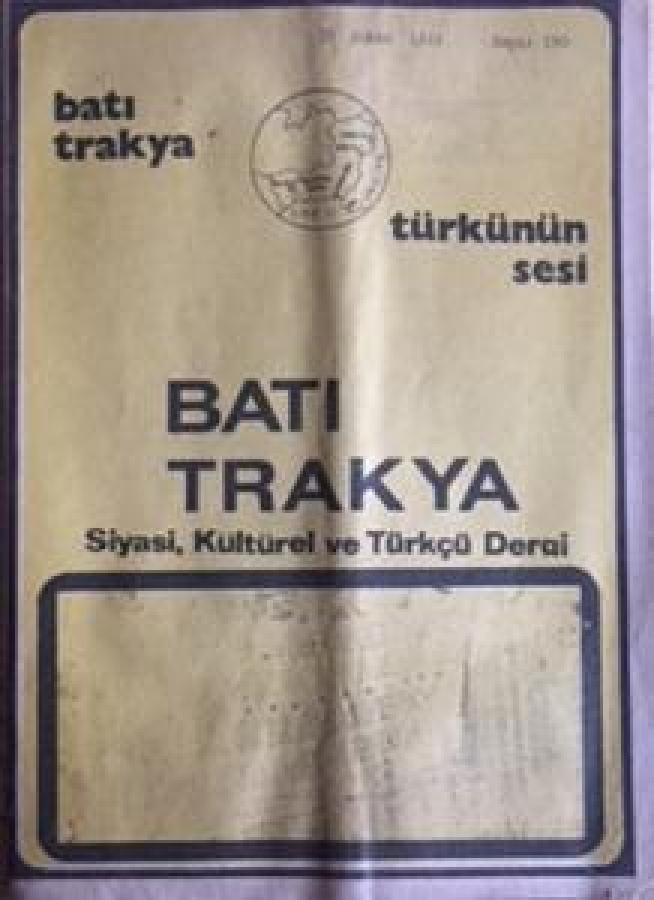 BATI TRAKYA TÜRKÜNÜN SESİ BATI TRAKYA SİYASİ,TÜRKCÜ AYLIK DERGİ 15 ŞUBAT 1933  SAYI 190 