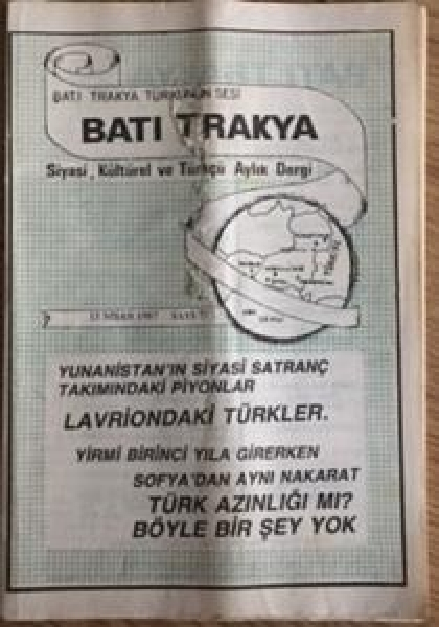 BATI TRAKYA TÜRKÜNÜN SESİ BATI TRAKYA SİYASİ,TÜRKCE AYLIK DERGİ SAYI 241 15 NİSAN 1987 
