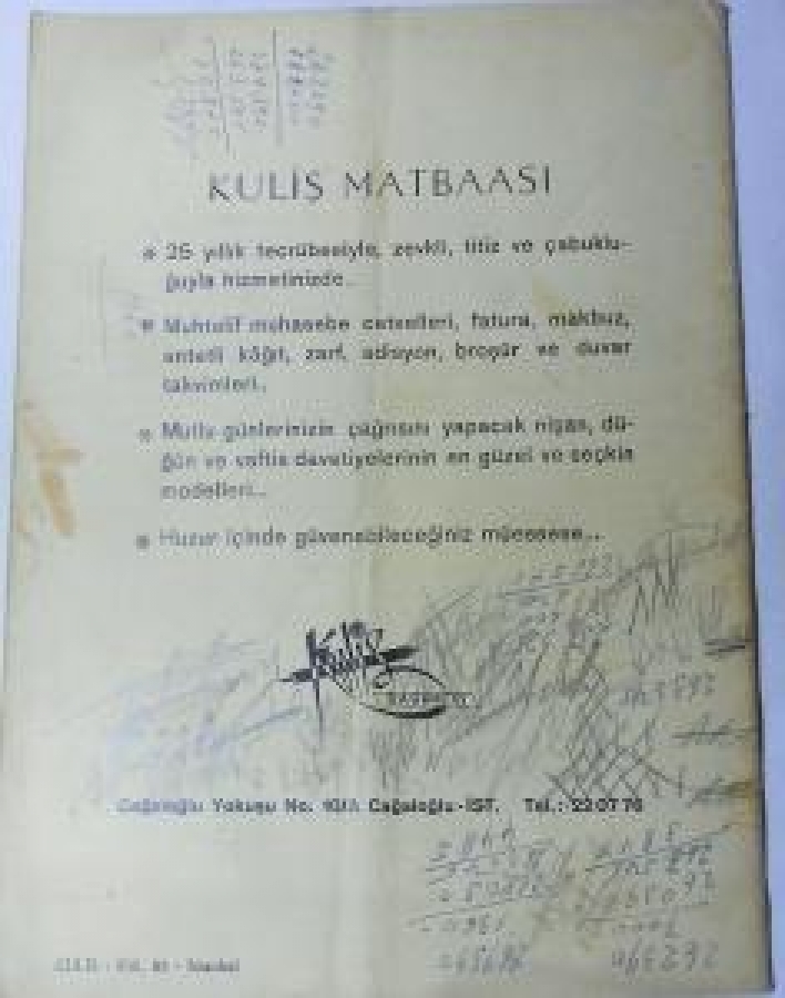 KULİS SANAT  DERGİSİ 1981 SAYI 819 
