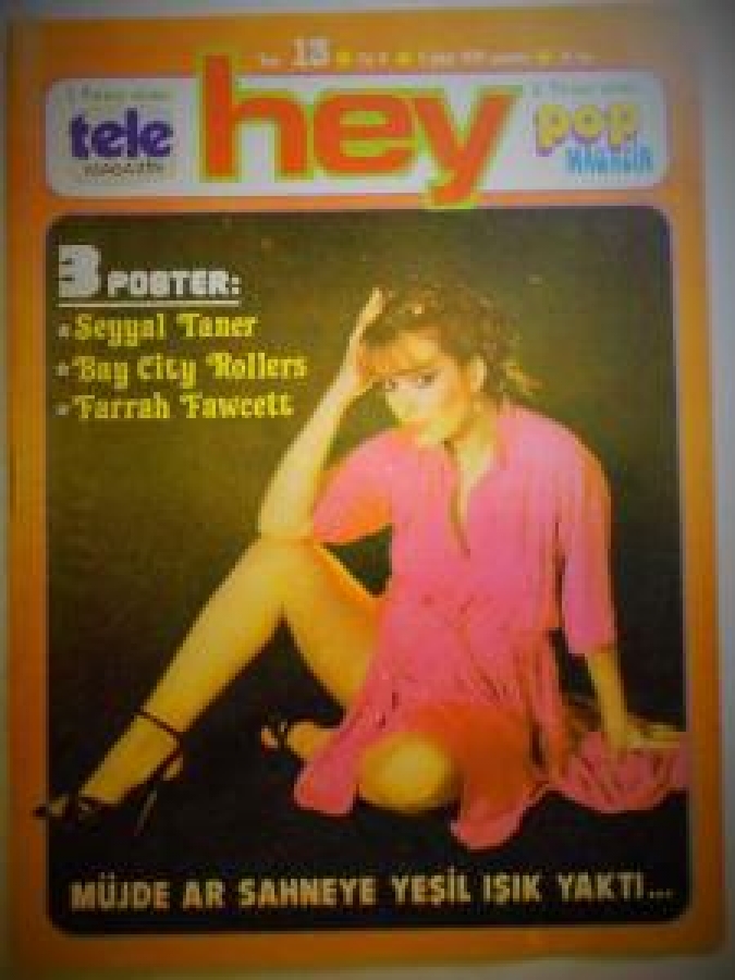 HEY HAFTALIK MAGAZİN DERGİ SAYI 13 5 ŞUBAT 1979 SEYYAL TANER. BAY GİTY ROLLERS . 