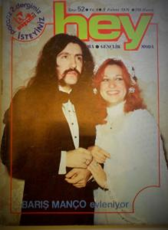 HEY HAFTALIK MAGAZİN DERGİ SAYI 52. 8 KASIM 1976 BARIŞ MANÇO EVLENİYOR BOY 