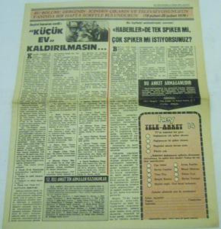 HEY TELE MAGAZİN 19 ŞUBAT -25 ŞUBAT 1979 BU BÖLÜMÜ DERGİSİNİN İÇİNDEN ÇIKARIN 