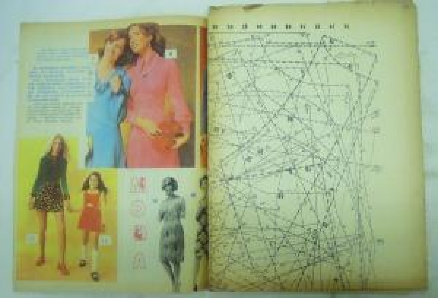 SAMANYOLU DERGİ ELBİSE PATRONU İLE NO : 115 14 MART 1974 