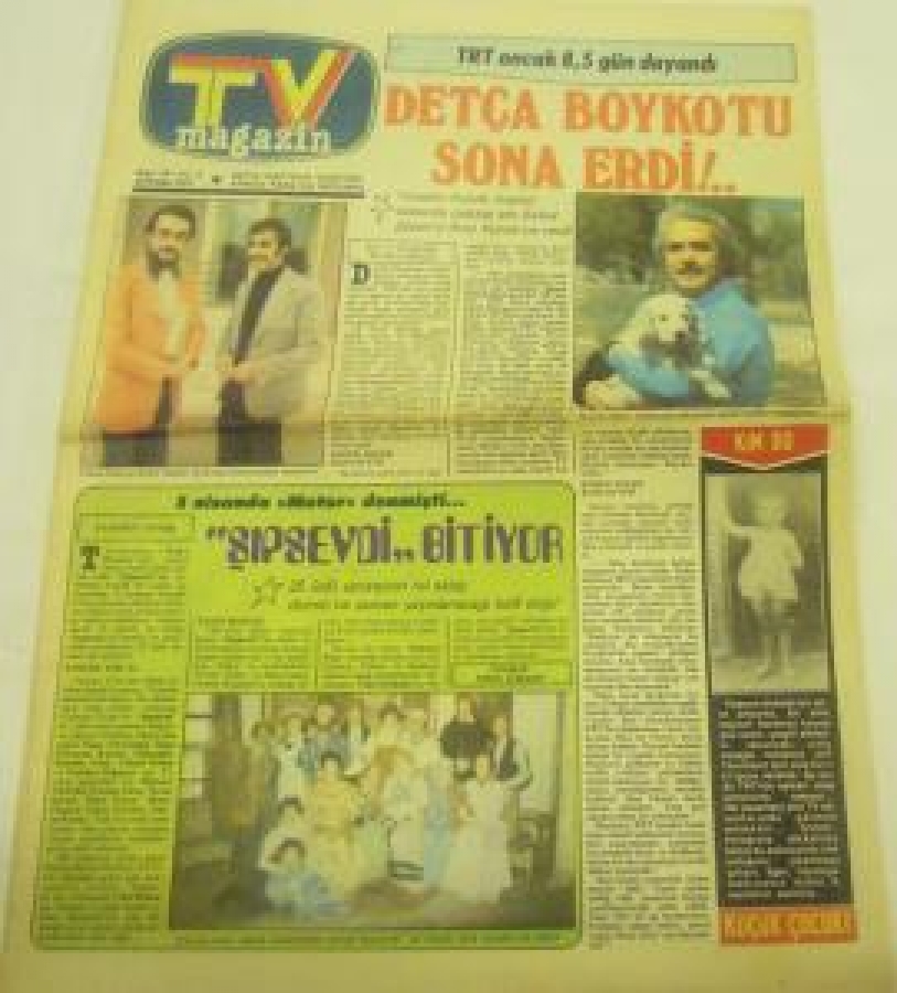 TV MAGAZİN SATI: 24 . 25 NİSAN 1977 TRT ANCAK 8,5 GÜN DAYANDI 