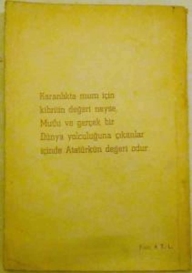 BEKİR ACAR YOLUMUZ KEMALİZM KARANLIKTA MUM İÇİN KİBRİTİN DEĞERİ NEYSE 