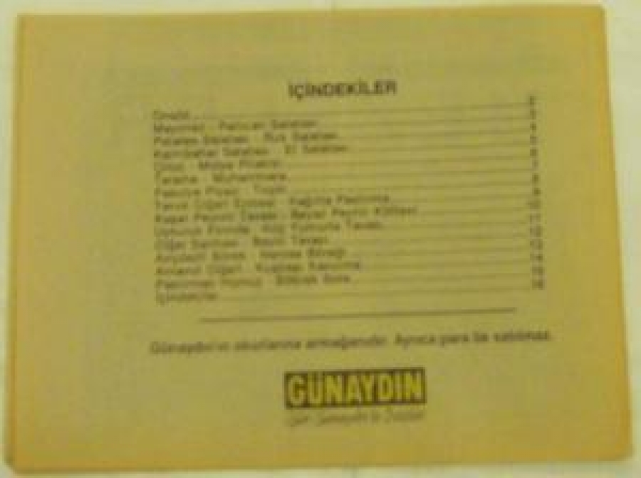 GÜNAYDIN CEP KİTAPLARI MEZELER