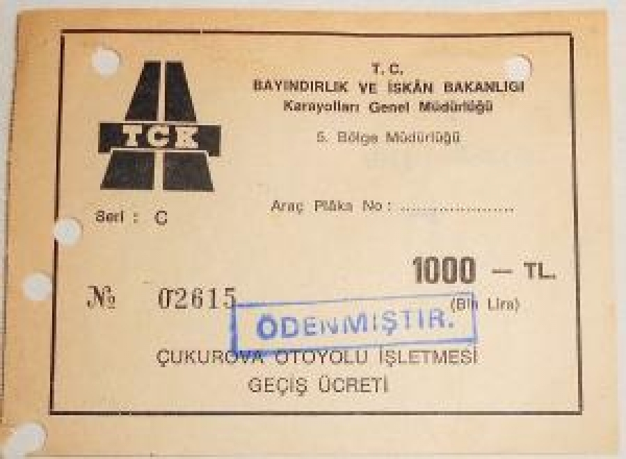 TCK BAYINDIRLIK VE İSKAN BAKANLIĞI KARA YOLLARI GENEL MÜDÜRLÜĞÜ NO. 02615 