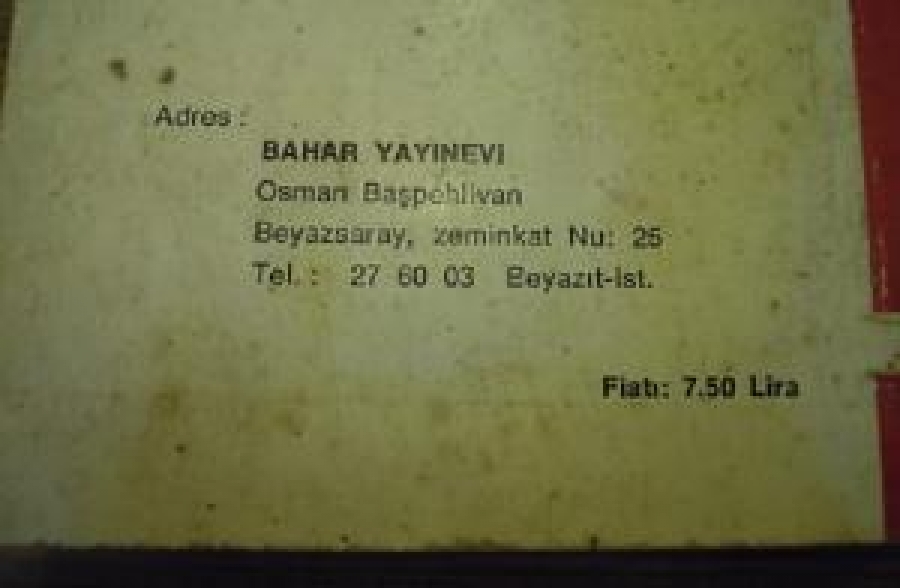 KIZIL ZİNDANLAR BASKI. II BAHAR YAYINLARI CAVİT ERSEN 1- CİLT 