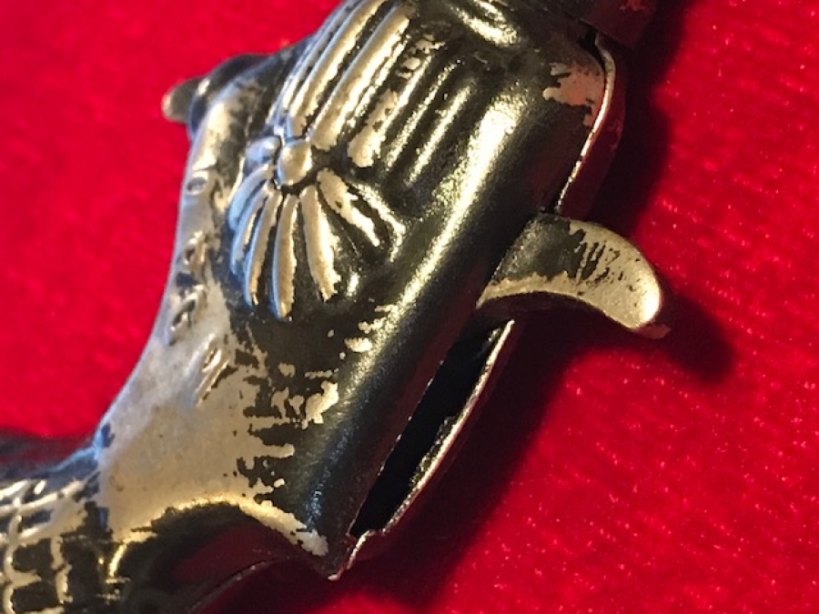 TENEKE ALMAN D.R.G.M FECY MANTAR TABANCASI MEKANİK UFAK BOYDA 1920 DRGM METAL TABANCA