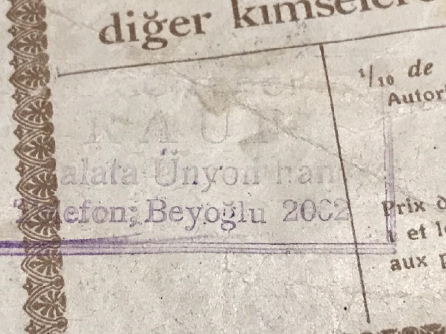 1/10-200 KURUŞ 6. TERTİP BÜYÜK TAYARE PİYANKOSU BİLET 11 HAZİRAN 1929 PİYANGO BİLETİ