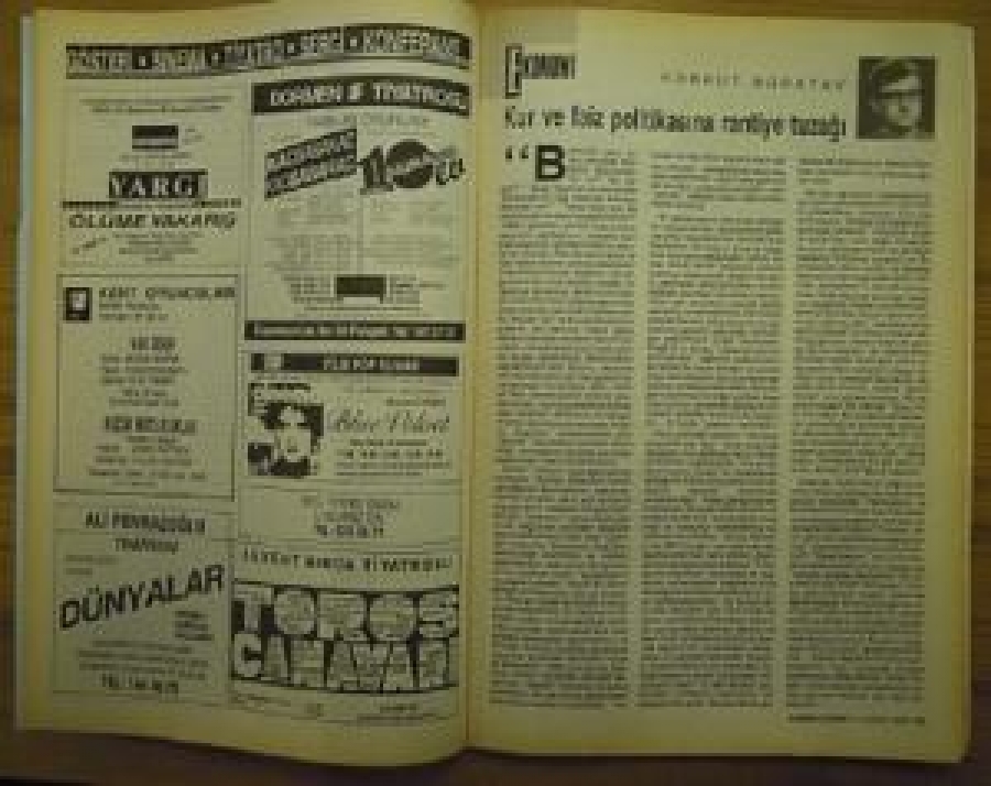 2000 İKİBİN'E DOĞRU 1 OCAK 1989 YIL :3 SAYI :1 MENDERES'TEN AYBAR'A SABAHCI'DAN TANJU'YA ÜTOPYALAR 