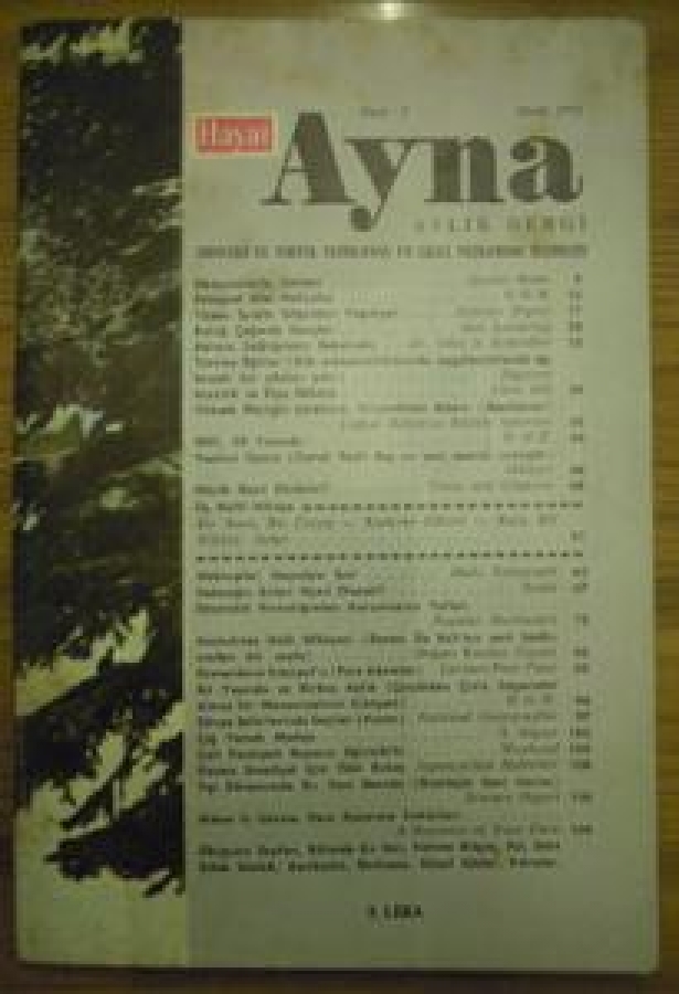HAYAT AYNA AYLIK DERGİ SAYI :2. OCAK 1973 