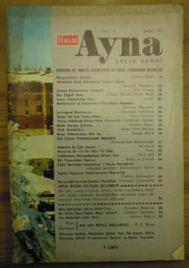 HAYAT AYNA AYLIK DERGİ SAYI :3. ŞUBAT 1972 