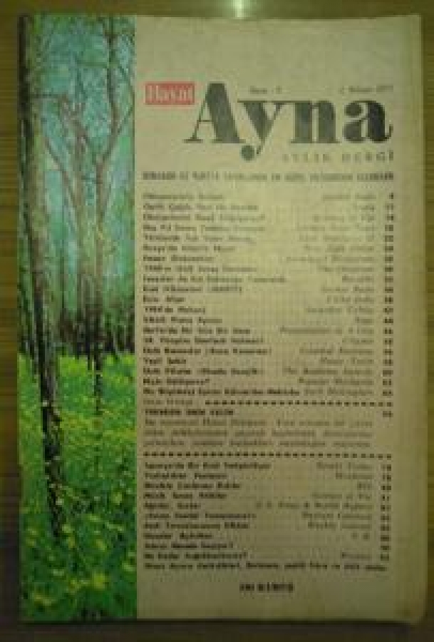 HAYAT AYNA AYLIK DERGİ SAYI : 5. 1-NİSAN 1971 