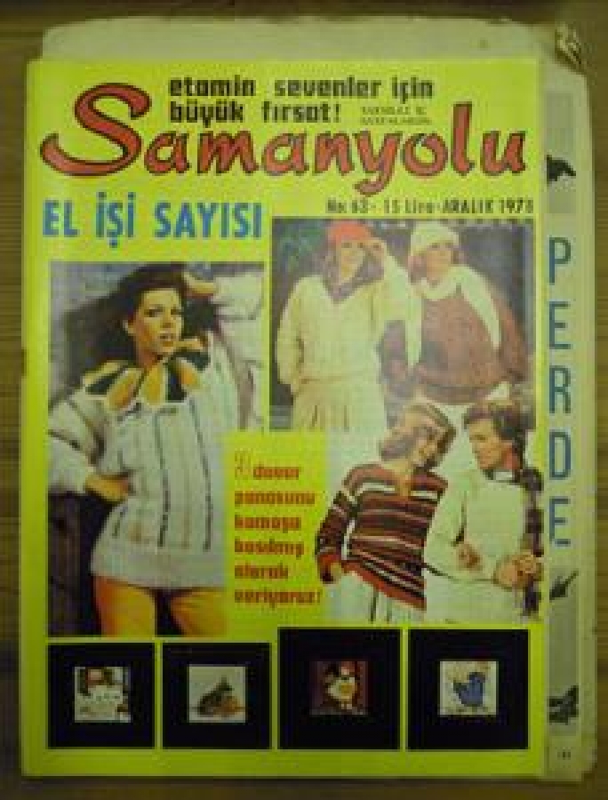 SAMANYOLU 200 ÇEŞİT EL İŞİ MODELİ PATRONUYLA NO : 63 ARALIK 1978 