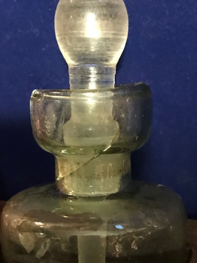 ESKİ KYUMCULARIN KULLANDIGI AYAR SUYU SİSESİ  MEHENK TAŞI TAKIMI 1950