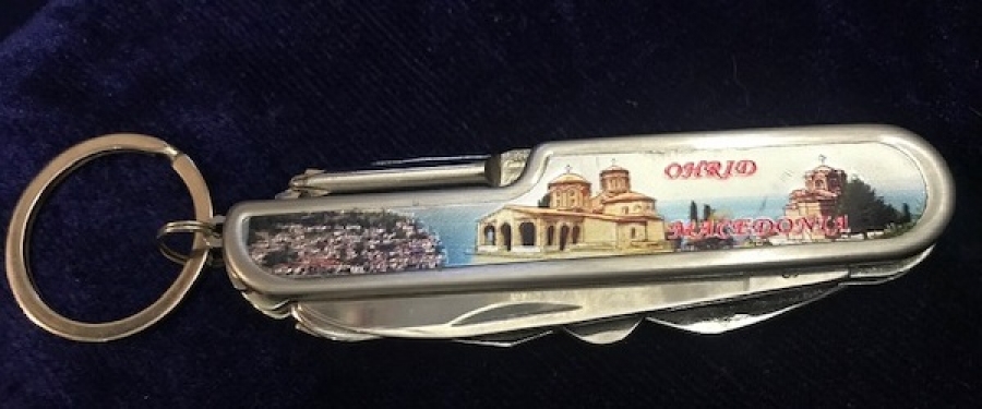 8 İŞLEMLİ OHRİD MACEDONİA ANI HATIRASI TASARLANMIŞ PASLANMAZ CAKI