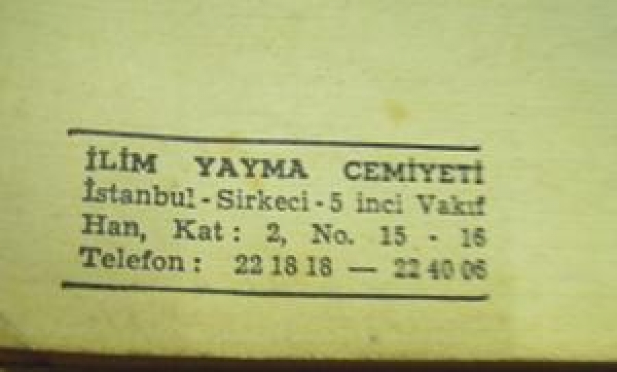 DR. FEHMİ CUMALI OĞLU KOMÜNİZM VE İSLAM İLİM YAYMA CEMİYETİ YAYİNLARİ 