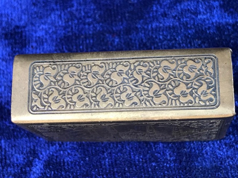 BRONZ SELİMİYE CAMİİ ROLYEFLİ  KİBRİT MUHAFAZA KABI KİBRİTLİK