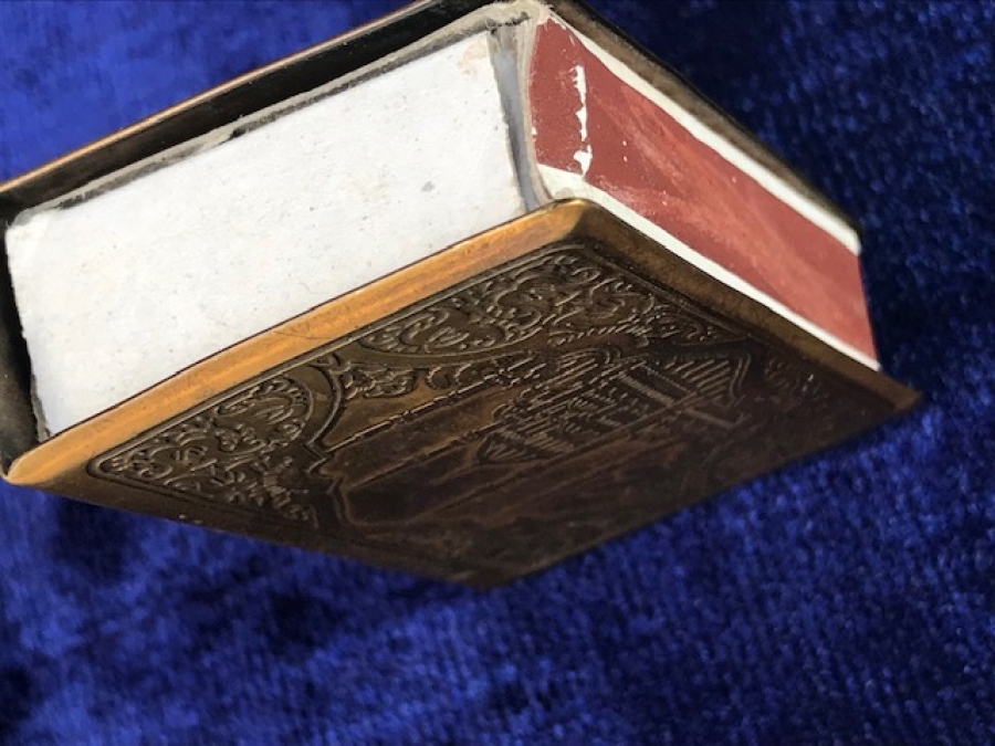 BRONZ SELİMİYE CAMİİ ROLYEFLİ  KİBRİT MUHAFAZA KABI KİBRİTLİK