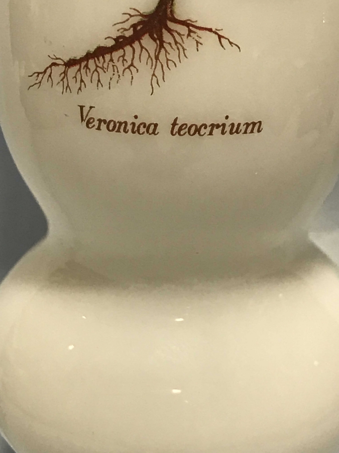 İTALYAN  VERONICA TEOCRİUM OPALİN ÜZERİ EL BOYAMA VAZO