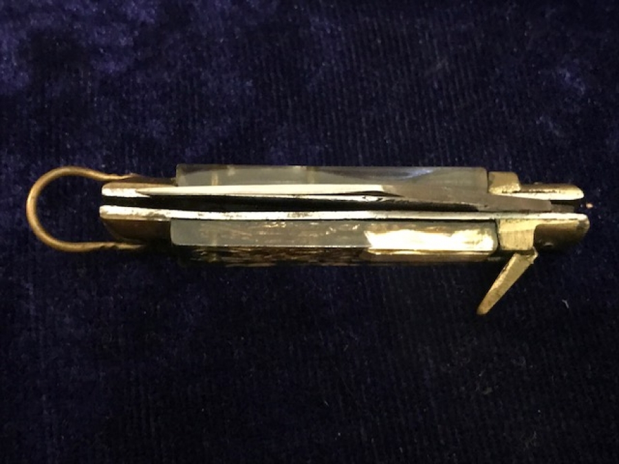 İRAN ZENCEN DIŞI POLİ BASKILI DIŞ KAB YARIM SUSTALI YAN ÇIKMA ÇAKI STAINLESS  