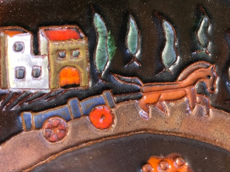  SANATCI İGAN İMZALI  SERAMİK PANO 