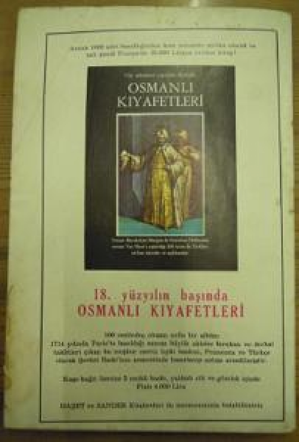 TARİH VE EDEBİYAT MECMUA AĞUSTOS-1981 SAYI : 8 