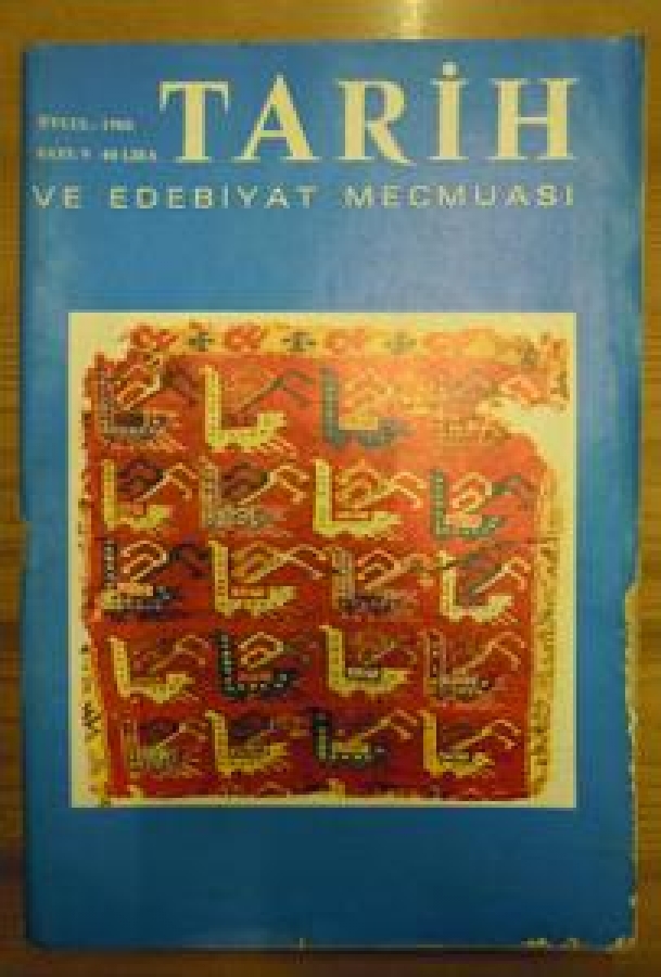 TARİH VE EDEBİYAT MECMUA EYLÜL-1980 SAYI : 9 