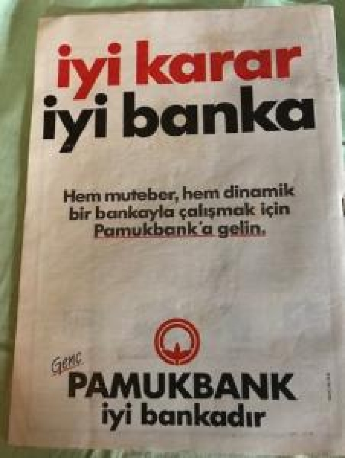 PAMUK KADIN PAMUK BANK'IN KADINLARA ARMAĞANIDIR YIL : 8 SAYI : 76 EKİM 1987 
