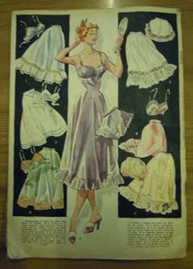 SILUETAS DE LENCERIA NO. 45 REVUE PERIODIQUE MODA ĞAZTE 