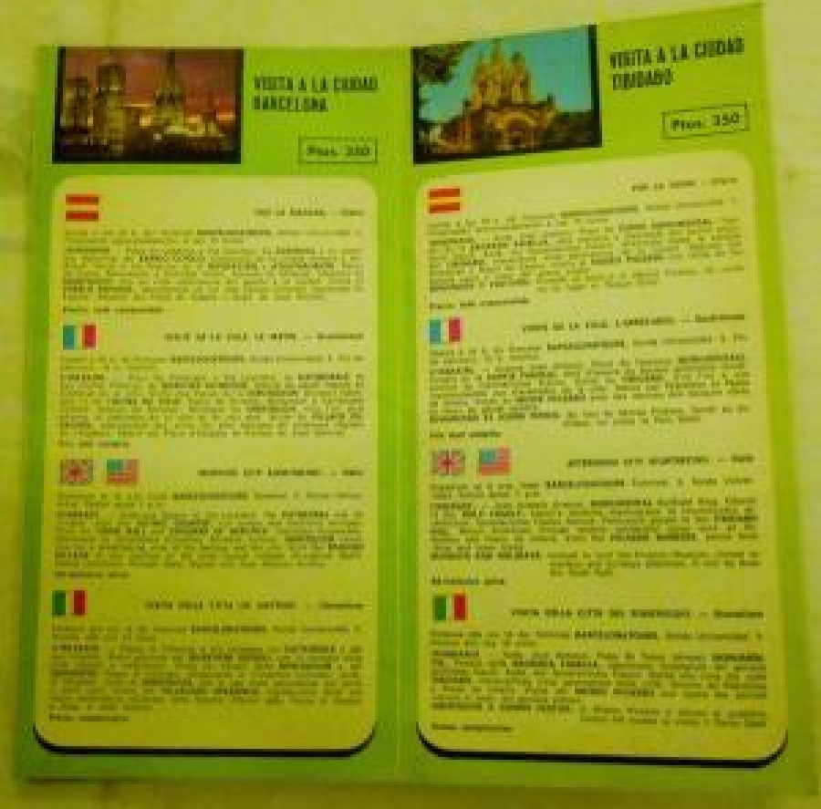 1976 BARCELONA HAKKINDA TANITIM GEZİ REHBERİ FLORİDA PARK PASEO DE COCHES DEL RETİRO MADRID  