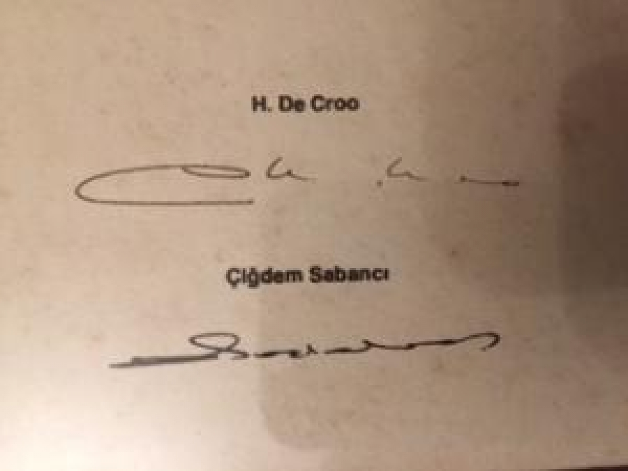 BEKSA TEMEL ATMA TÖRENİNİN BELGESİ 15 ISLAK İMZALI ACILIŞ ANISINA DÜZENLENEN BELGE SAYIN SAKIP SABANCI HAZİRAN 1987 İZMİT 