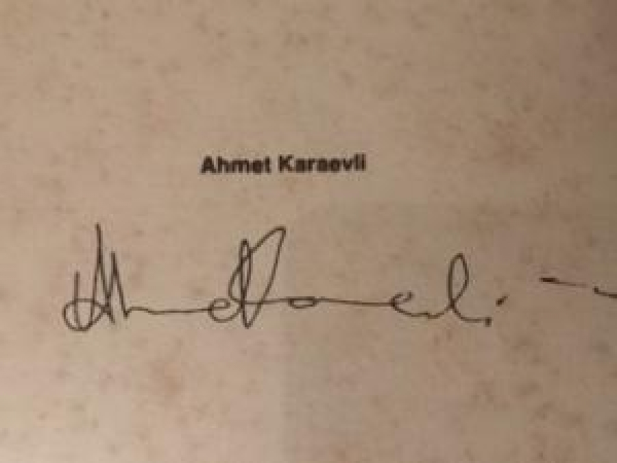 BEKSA TEMEL ATMA TÖRENİNİN BELGESİ 15 ISLAK İMZALI ACILIŞ ANISINA DÜZENLENEN BELGE SAYIN SAKIP SABANCI HAZİRAN 1987 İZMİT 