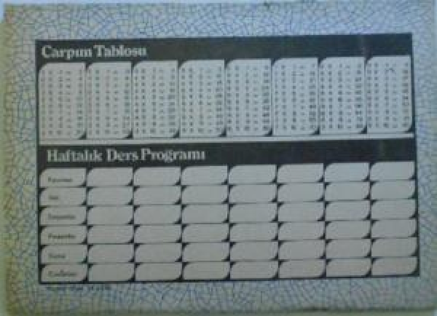 ÇİZGİLİ BEYAZ RESİMLİ VE ÇARPIM ÇİZGİLİ  KAPAK LİSE DEFTERİ 