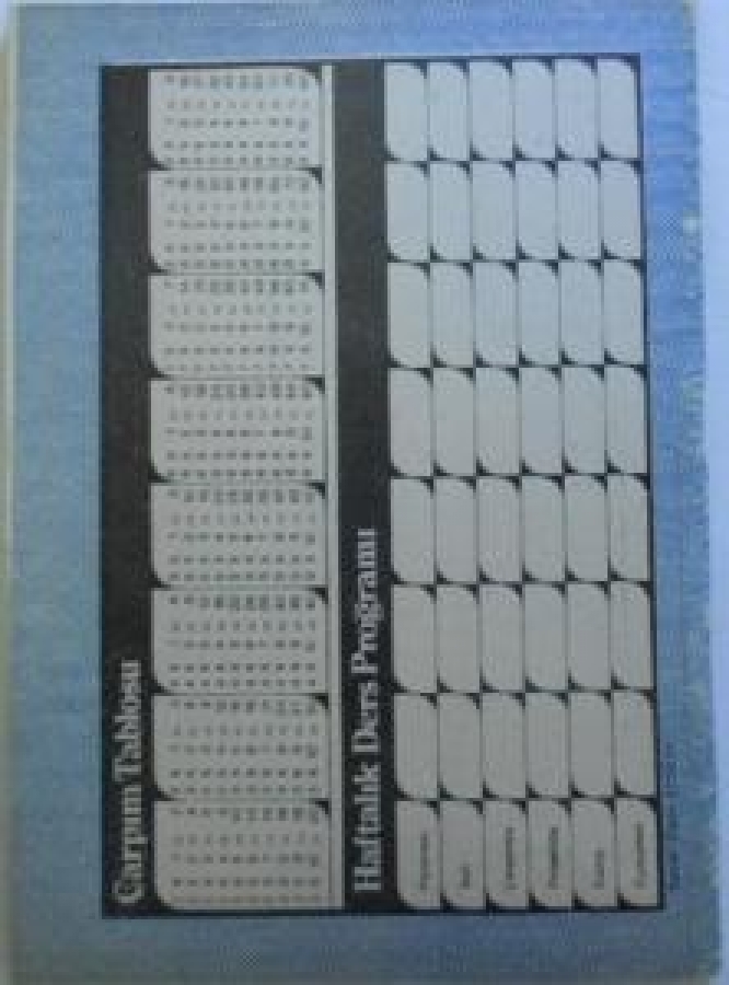 ÇİZGİLİ BEYAZ RESİMLİ VE ÇARPIM  KAPAK LİSE DEFTERİ 