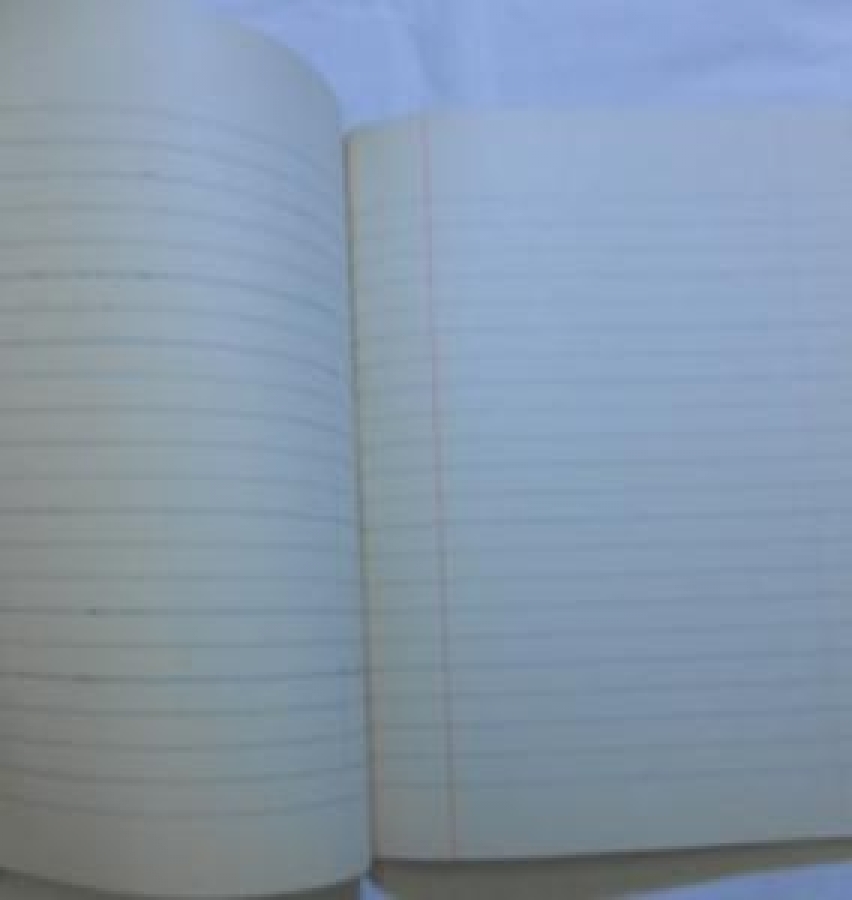 ÇİZGİLİ BEYAZ RESİMLİ VE ÇARPIM  KAPAK LİSE DEFTERİ 